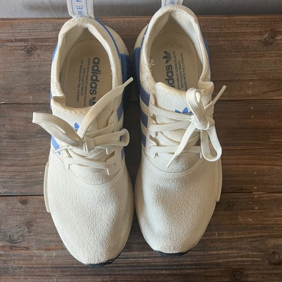 Adidas NMD_1 White and Blue Shoes Size 10 Women’s - Picture 6 of 8